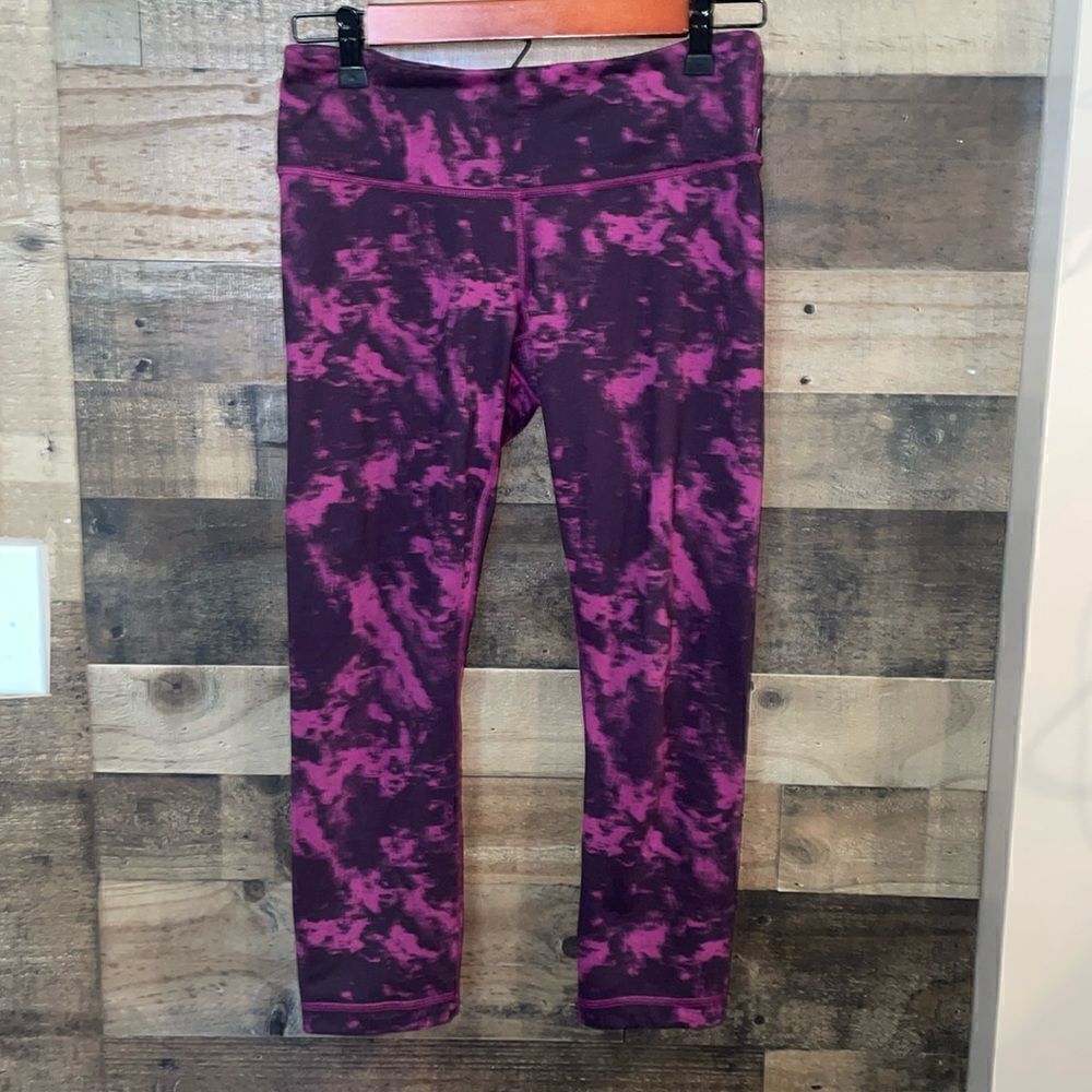 Lululemon Wunder Under Crop II *Full-On Luon Breezie Regal Plum Black